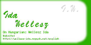 ida wellesz business card